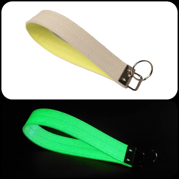 Glow in the Dark Key Lanyard Wristlet Strap Made in USA Rainbow Spiderweb Goth - Picture 8 of 8